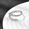 5Pcs 304 Stainless Steel Open Cuff Rings for Women RJEW-K313-05P-3