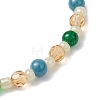 Synthetic Turquoise Beads Stretch Bracelets BJEW-JB11513-01-4