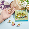 9Pcs Cute Lucky Cat Brass Bell Pendant Decorations KEYC-PH01488-4