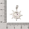 Brass Micro Pave Magenta Cubic Zirconia Pendants KK-E801-01P-3