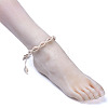 Adjustable Cowrie Shell Anklets AJEW-AN00256-5
