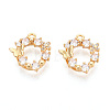 Brass Micro Pave Cubic Zirconia Pendants KK-N263-78B-G-1