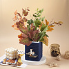 30Pcs 6 Colors Artificial Plastic Maple Leaf AJEW-CF0001-03-5