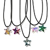 Waxed Cord Necklaces NJEW-P310-08P-1