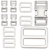 Gorgecraft 10Pcs 2 Style Alloy Adjustable Quick Side Release Buckles FIND-GF0002-27B-1