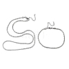 304 Stainless Steel Box Chain Necklace and Bracelet Set SJEW-D091-03P-2