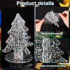 Transparent Acrylic Earring Display Stands with Paillette EDIS-WH0012-40B-5
