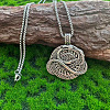 Vintage Alloy Viking Coil Dragon Pendant Necklaces for Men WG3CB88-02-2