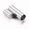 Smooth 304 Stainless Steel Magnetic Clasps with Glue-in Ends X-STAS-H402-21P-4mm-2