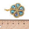 Seed Beads & Glass Beaded Pendants PALLOY-MZ01299-03-4