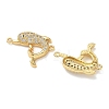 Brass Micro Pave Clear Cubic Zirconia Sea Animals Connector Charms KK-H280-01B-G-2