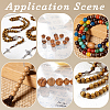 50Pcs Spray Painted Wood European Beads WOOD-PA0001-78A-5