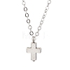 Cross Alloy Pendants Necklaces NJEW-JN05187-02-2