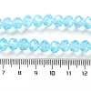 Baking Painted Transparent Glass Beads Strands DGLA-A034-J8MM-D08-4