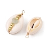 Natural Shell & Gemstone Pendants PALLOY-JF05916-02-2