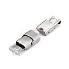 Non-Tarnish Smooth Surface 201 Stainless Steel Watch Band Clasps LS-X-STAS-R063-61-2