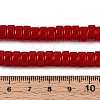 Opaque Solid Color Glass Beads Strands X-GLAA-N026-4x8mm-06-4