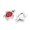 Alloy Rhinestone and Enamel Pendants PALLOY-T092-40P-2