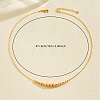 Brass Matte Round Graduated Beaded Necklaces for Women WB0357-2