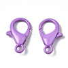 Spray Painted Eco-Friendly Alloy Lobster Claw Clasps PALLOY-T080-06D-NR-4