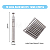 12Pcs 12 Style 304 Stainless Steel 360 Degree Rotating Fishing Rod Tips FIND-FH0006-86-2