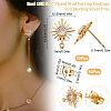 10Pcs Brass Micro Pave Clear Cubic Zirconia Stud Earring Findings KK-BBC0003-27-2