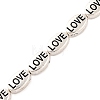 Oval with Word Love Tibetan Style Alloy Bead Strands TIBEB-O007-24-LF-3