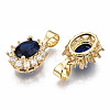 Brass Micro Pave Cubic Zirconia Charms KK-N227-54B-NF-2