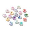 UV Plating Opaque Rainbow Iridescent Acrylic Beads PACR-D069-10-1