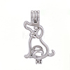 Brass Puppy  Locket Pendants KK-T024-79P-1