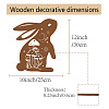 Creative Natural Wooden Wall Hanging Decoration AJEW-WH0331-004-2