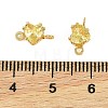 Brass Pave Cubic Zirconia Heart Connector Charms KK-P347-02G-01-4