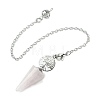 Natural Rose Quartz Cone Dowsing Pendulum Big Pendants G-C114-02P-19-2