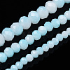 Two-Tone Imitation Jade Glass Beads Strands GLAA-T033-01A-05-5