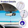 Glass Evil Eye & Alloy Rhinestone Car Pendant Decorations AJEW-GL0003-26-4