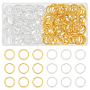 WADORN 200Pcs 2 Colors Iron Textured Jump Rings IFIN-WR0001-15-1
