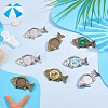 12Pcs 2 Colors Alloy Brooch Findings FIND-GA0008-64-4