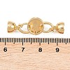 Brass Micro Pave Clear Cubic Zirconia Fold Over Clasps KK-U059-63G-3