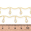 Brass Glass Scalloped Bar Chains CHC-T018-07G-3