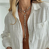 Alloy Heart Pendant CCB Plastic Cube Beaded Multilayer Lariat Necklacesfor Women WGD6FEE-06-1