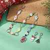 3Pcs Christmas Theme Knitting Row Counter Chains & Locking Stitch Markers Kits HJEW-JM01338-01-4