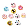 10Pcs 10 Colors Glass Enamel Beads LAMP-CJ0002-48-8