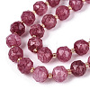 Ombre Effect Dyed Transparent Crackle Glass Beads Strands GLAA-Q111-10MM-04-4