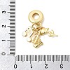 Brass Green and Red Enamel European Dangle Charms KK-Z150-07G-3