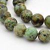 Round Natural African Turquoise(Jasper) Bead Strands G-D626-10mm-1