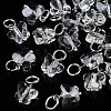 Faceted Transparent Glass Charms GLAA-T024-06M-1