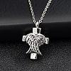 Cross and Wings Urn Ashes Pendant Necklaces BOTT-PW0001-027AS-1