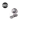 G23 Titanium Cubic Zirconia Dermal Anchor Base/Top for Women Men WG953A3-02-1