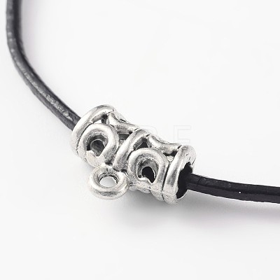 Adjustable Cowhide Leather Cord Pendant Necklaces NJEW-JN01487-1
