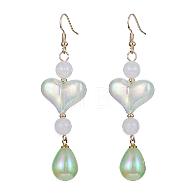 Heart & Teardrop Dangle Earrings for Women EJEW-JE05303-1
